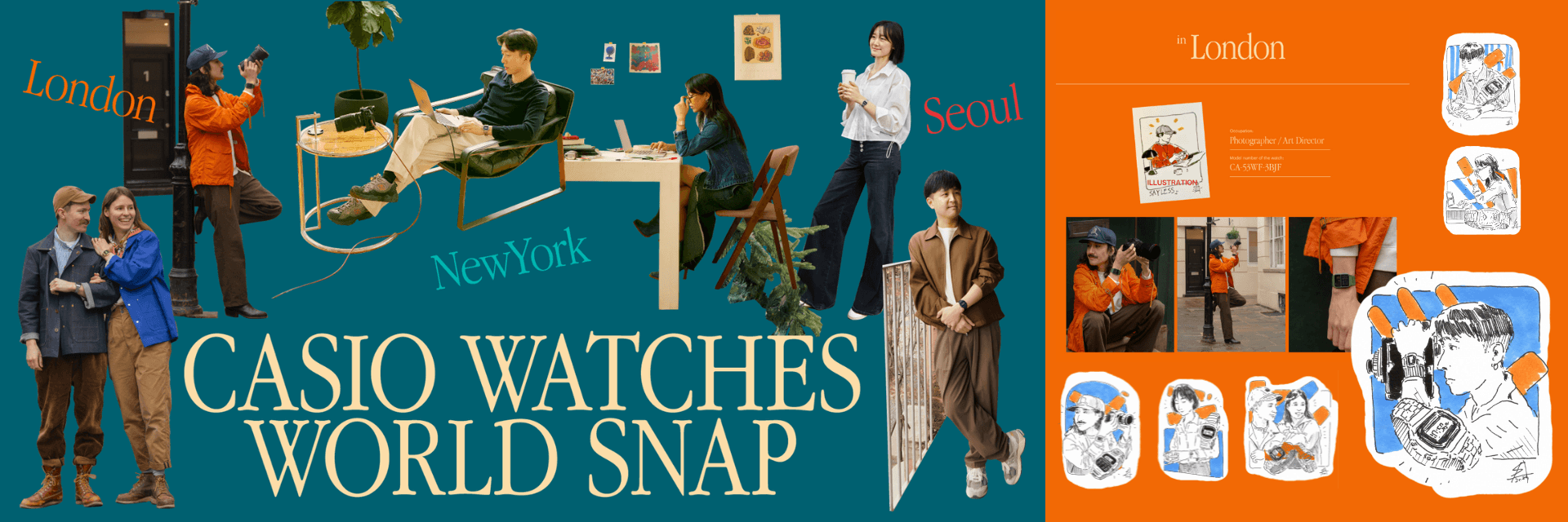 CASIO Vintage Watches Website Design x SNAP Shooting Banner